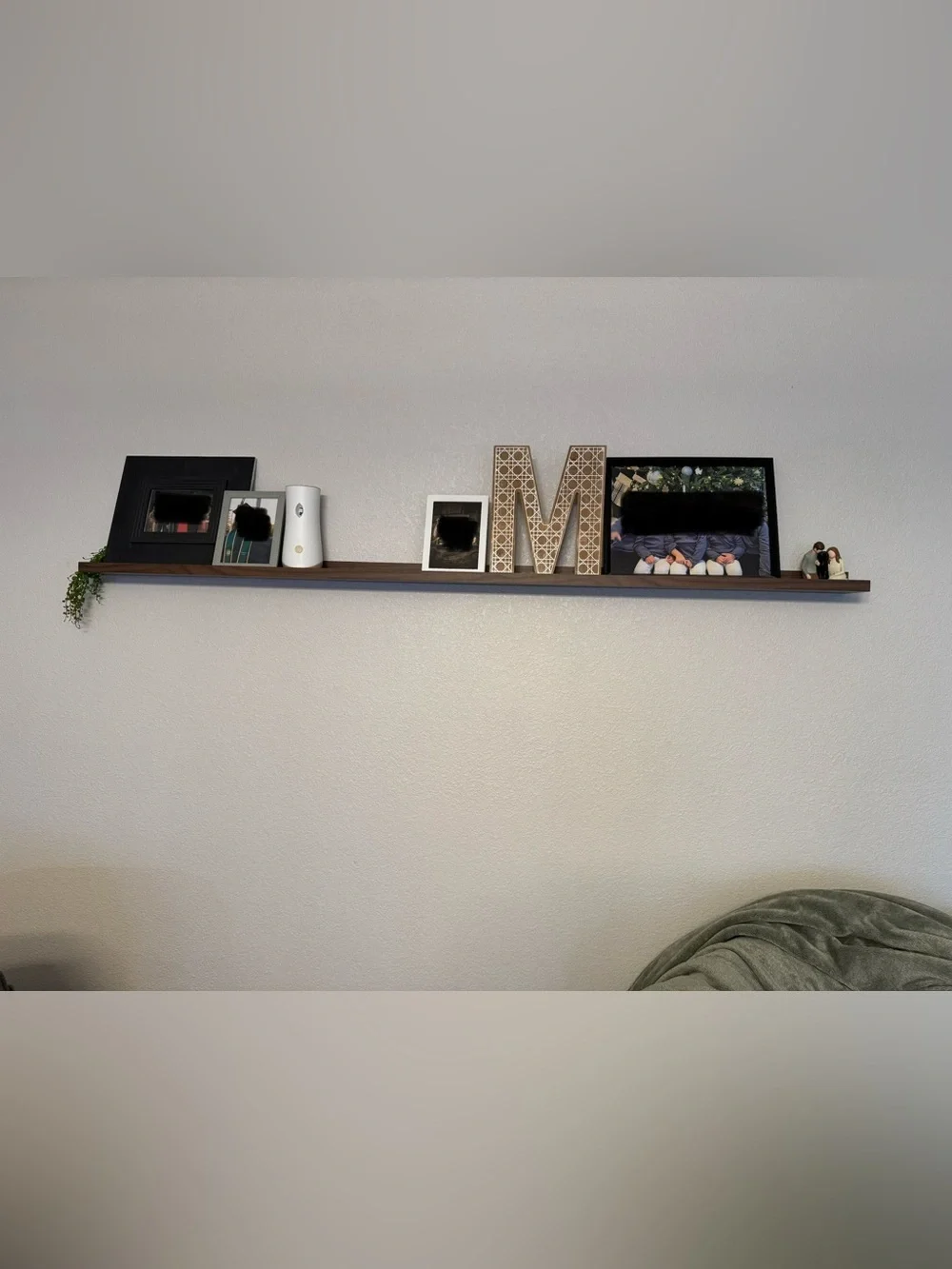 Floating Wall Display Shelf in Dark Brown